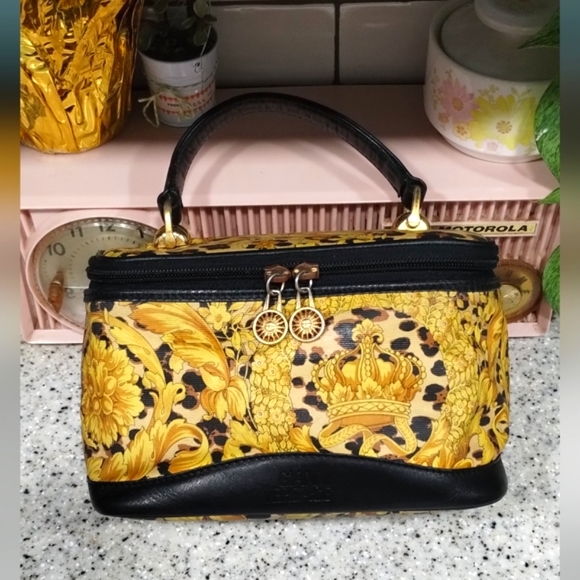 Versace Handbags - Gianni Versace Vintage Vanity Makeup Case Toiletry Bag with Mirror